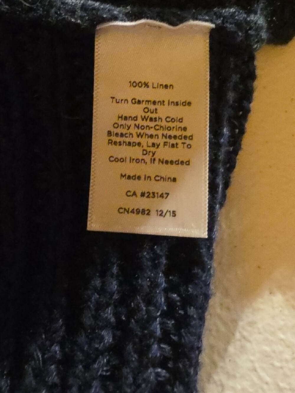 Talbots Navy Ribbed Open-Front Knit Cardigan - Picture 5 of 5